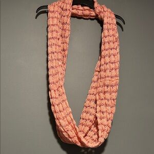 Cozy Pink Knit Infinity Scarf